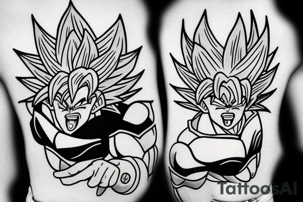 broly from dragonball z tattoo idea