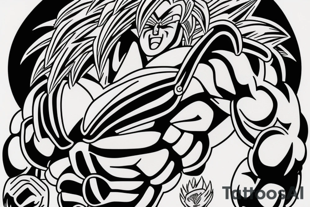 broly from dragonball z tattoo idea