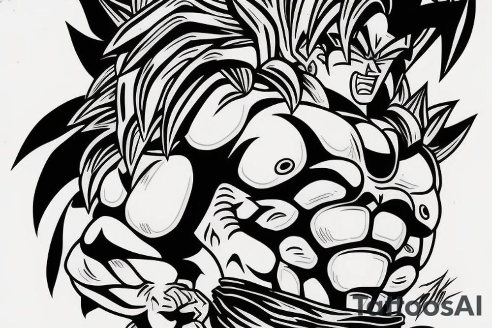 broly from dragonball z tattoo idea