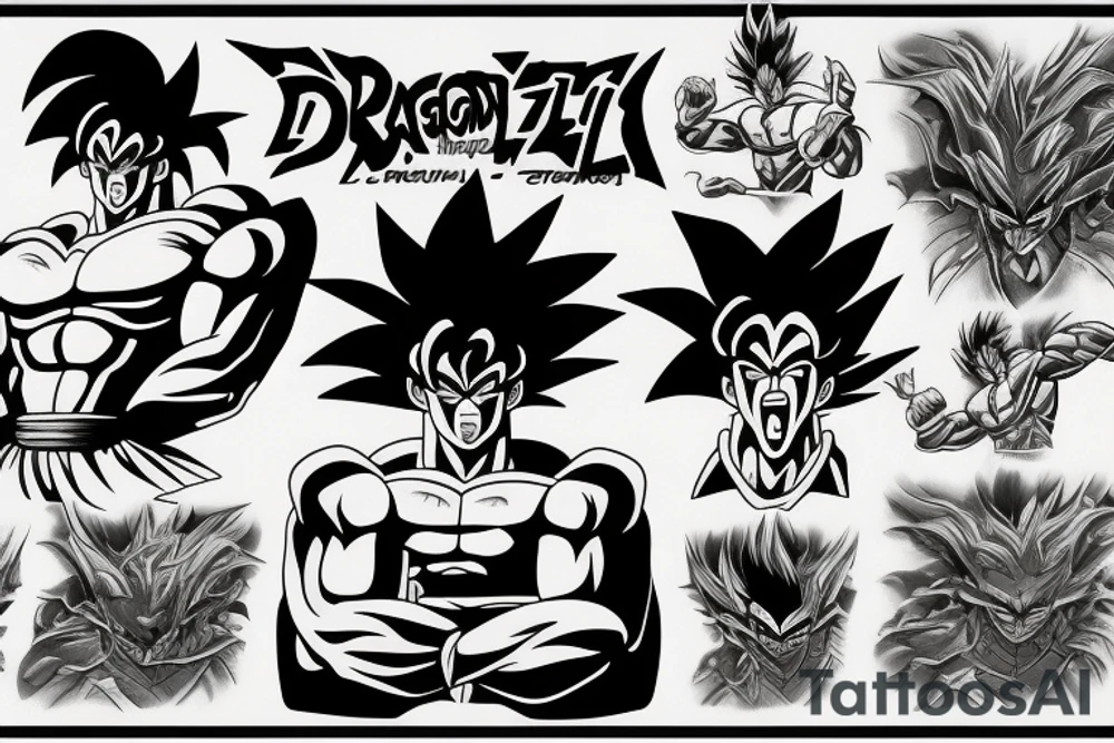 broly from dragonball z tattoo idea