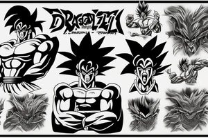 broly from dragonball z tattoo idea