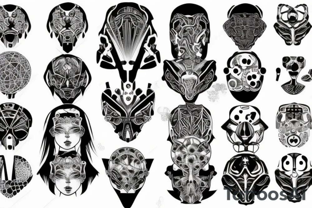 cyborgpattern tattoo idea