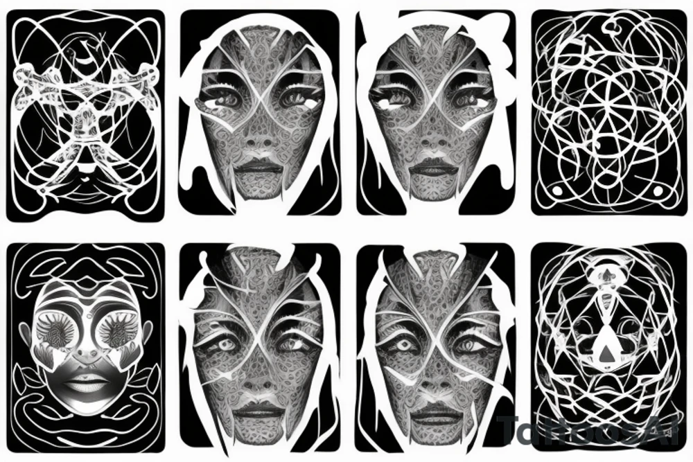 cyborgpattern long tattoo idea