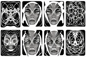 cyborgpattern long tattoo idea