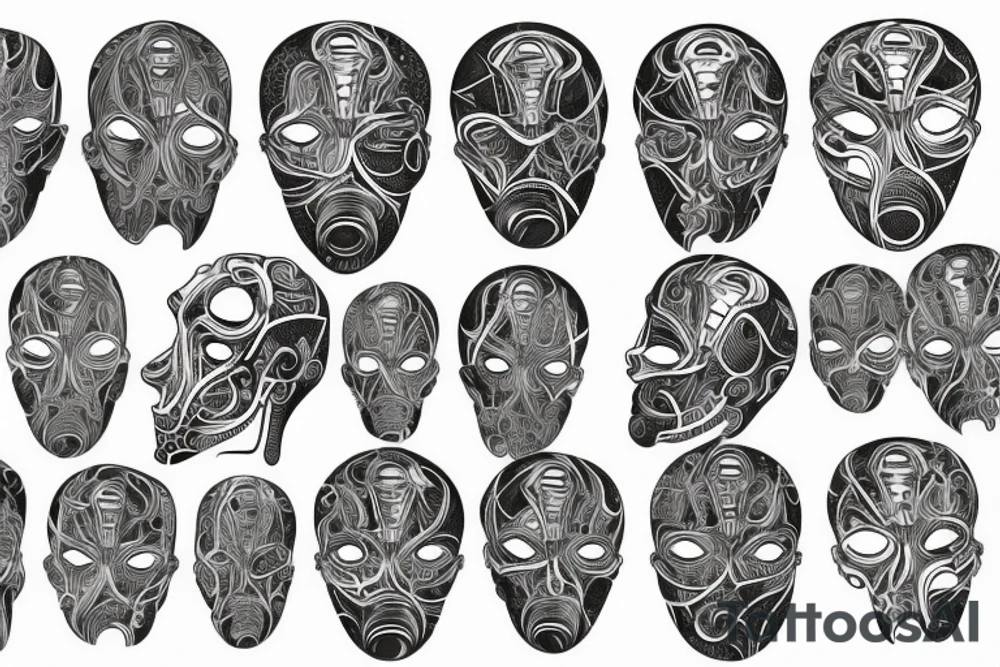 cyborgpattern long tattoo idea