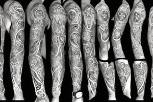 cyborgpattern long tattoo idea