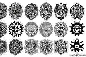 symmetrical pattern tattoo idea