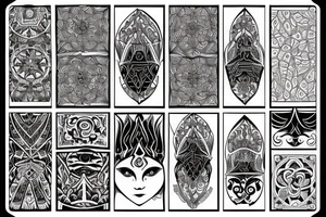 symmetrical pattern tattoo idea