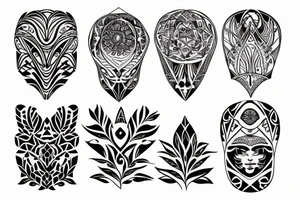 symmetrical pattern tattoo idea
