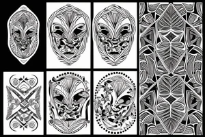 symmetrical pattern tattoo idea