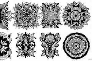 symmetrical pattern tattoo idea