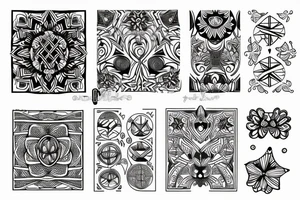 symmetrical pattern tattoo idea