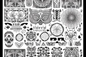 symmetrical pattern tattoo idea