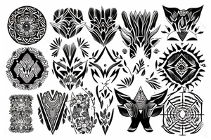 symmetrical pattern tattoo idea