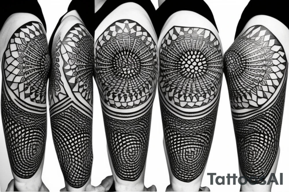 symmetrical hypnotizing pattern tattoo idea