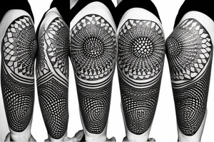 symmetrical hypnotizing pattern tattoo idea