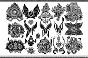 symmetrical impressive pattern tattoo idea