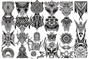 symmetrical impressive pattern tattoo idea