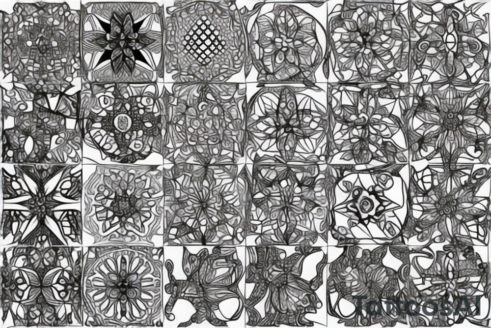 symmetrical impressive pattern tattoo idea