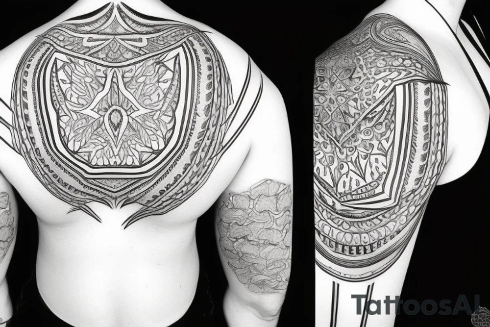 symmetrical impressive pattern tattoo idea