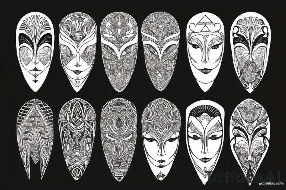 symmetrical impressive pattern tattoo idea