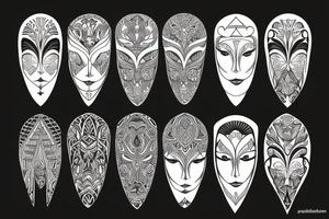 symmetrical impressive pattern tattoo idea