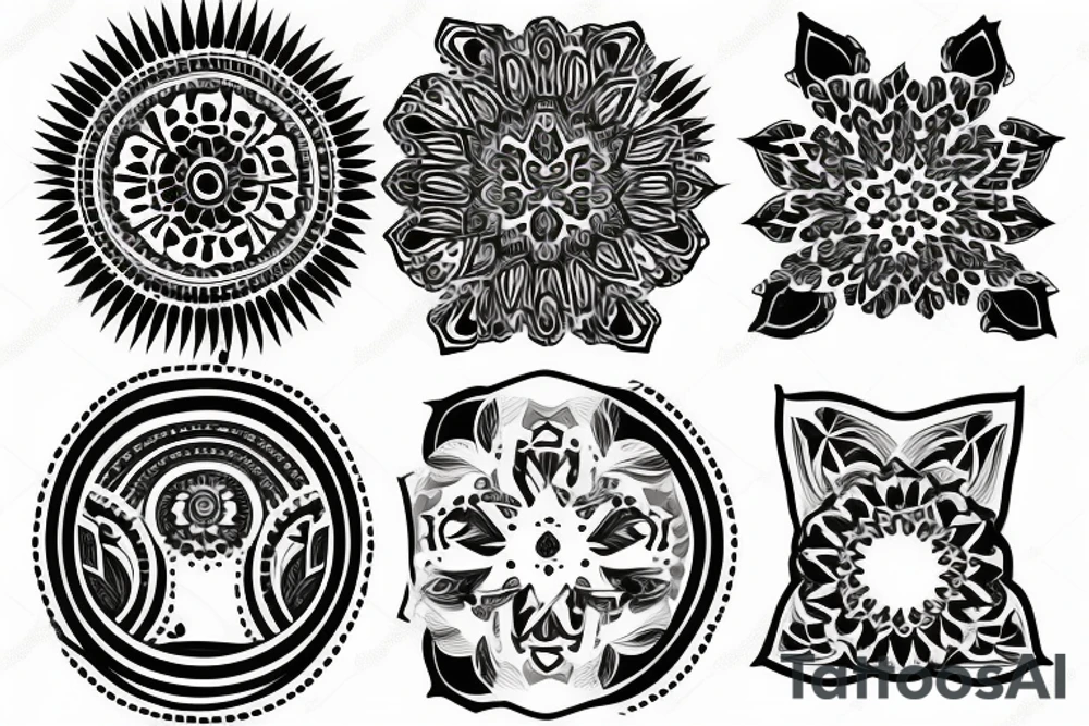 symmetrical impressive pattern tattoo idea