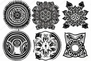 symmetrical impressive pattern tattoo idea