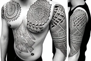 symmetrical impressive pattern tattoo idea