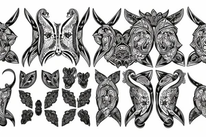 symmetrical impressive pattern tattoo idea