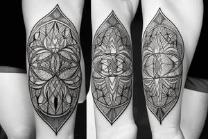 symmetrical impressive pattern tattoo idea