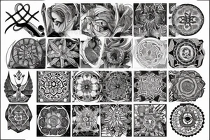 symmetrical impressive pattern tattoo idea