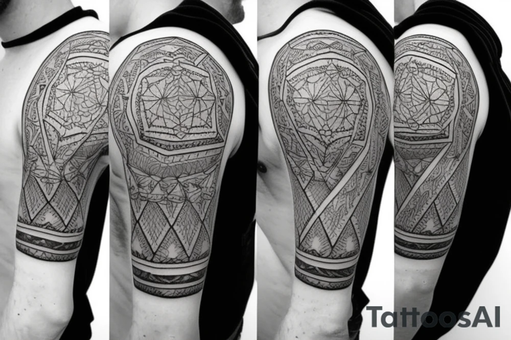 symmetrical knife tattoo idea