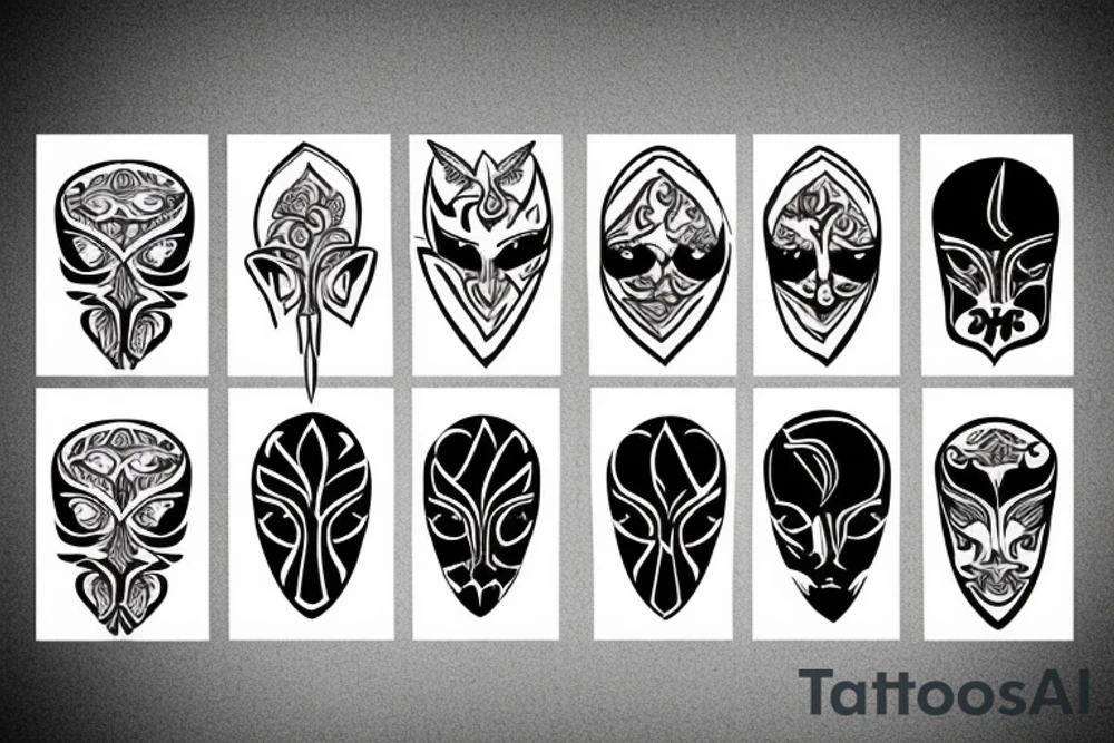 symmetrical knife tattoo idea
