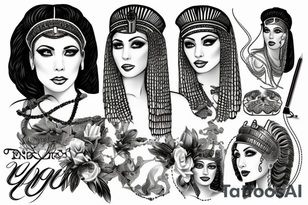 cleopatra tattoo idea