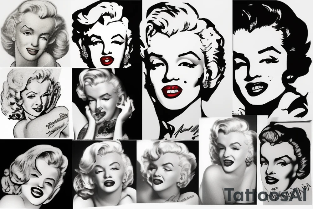 marilyn monroe tattoo idea