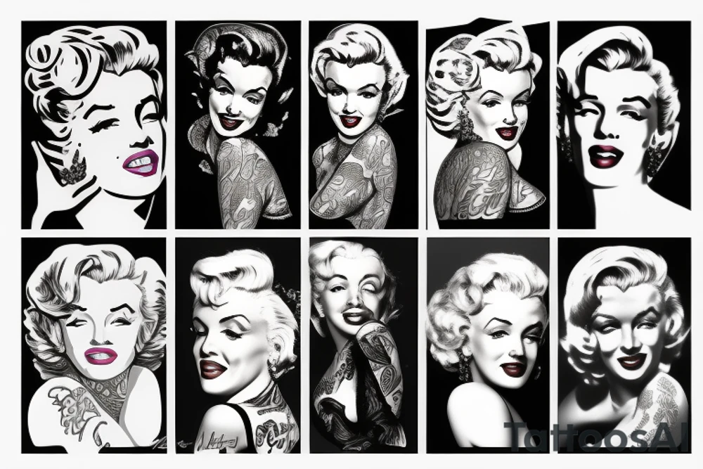 marilyn monroe tattoo idea
