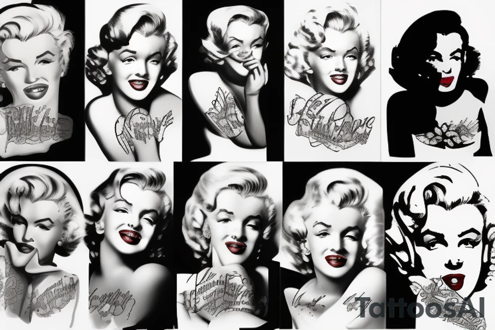 marilyn monroe tattoo idea