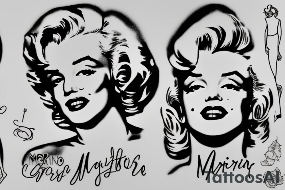 marilyn monroe tattoo idea