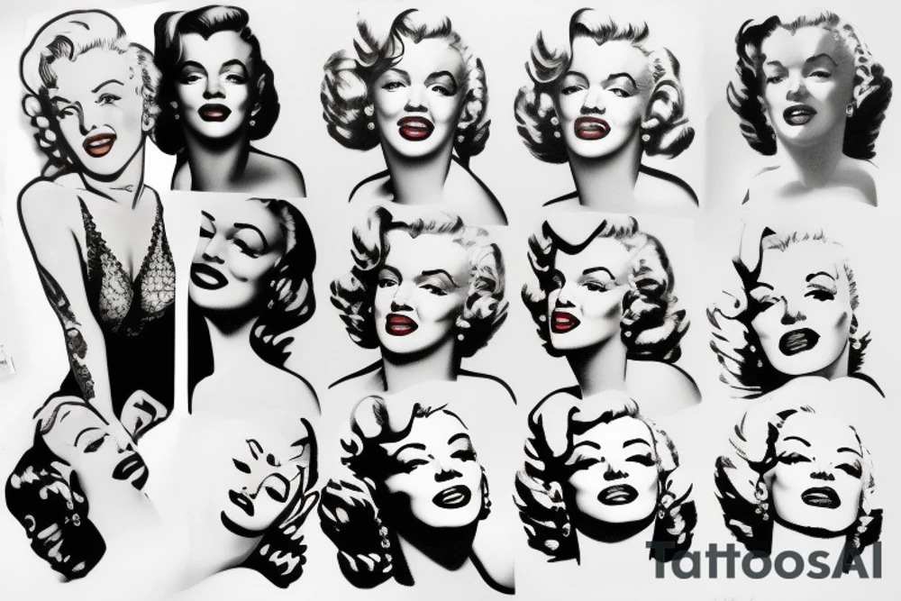 marilyn monroe tattoo idea