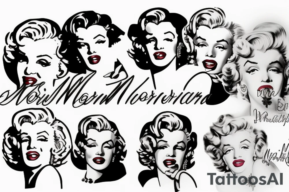 marilyn monroe tattoo idea