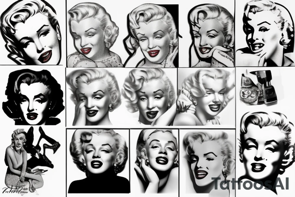 marilyn monroe tattoo idea