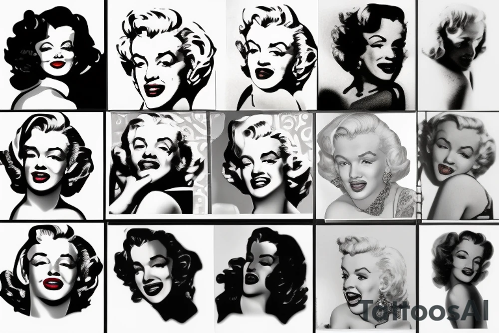 marilyn monroe tattoo idea