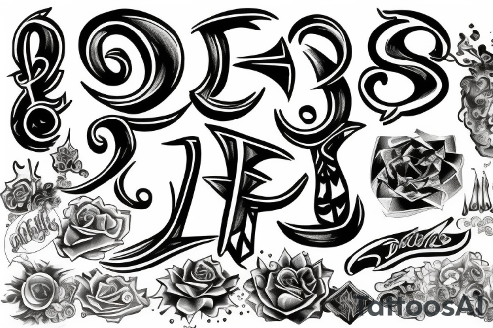 dollar sign tattoo idea