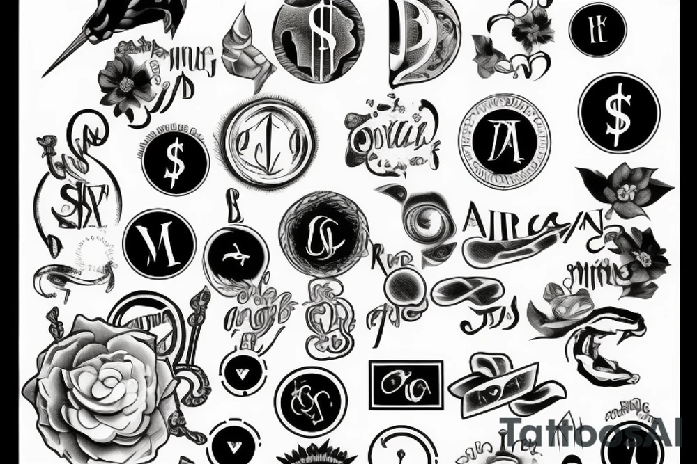 dollar sign tattoo idea