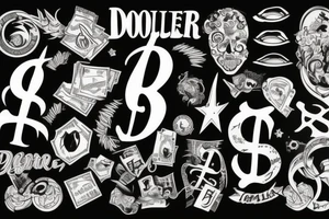 dollar sign $ tattoo idea