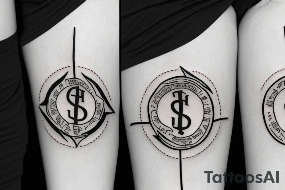 dollar sign $ tattoo idea