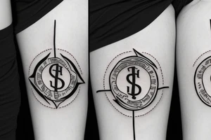 dollar sign $ tattoo idea