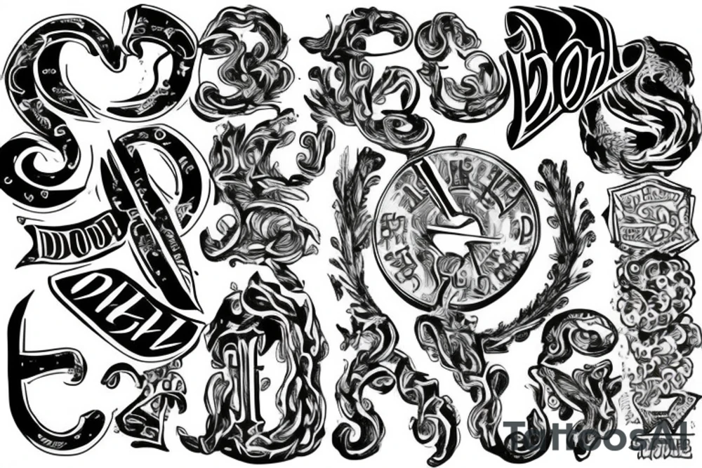 dollar sign $ tattoo idea