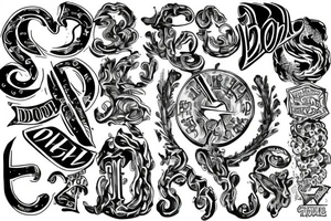 dollar sign $ tattoo idea